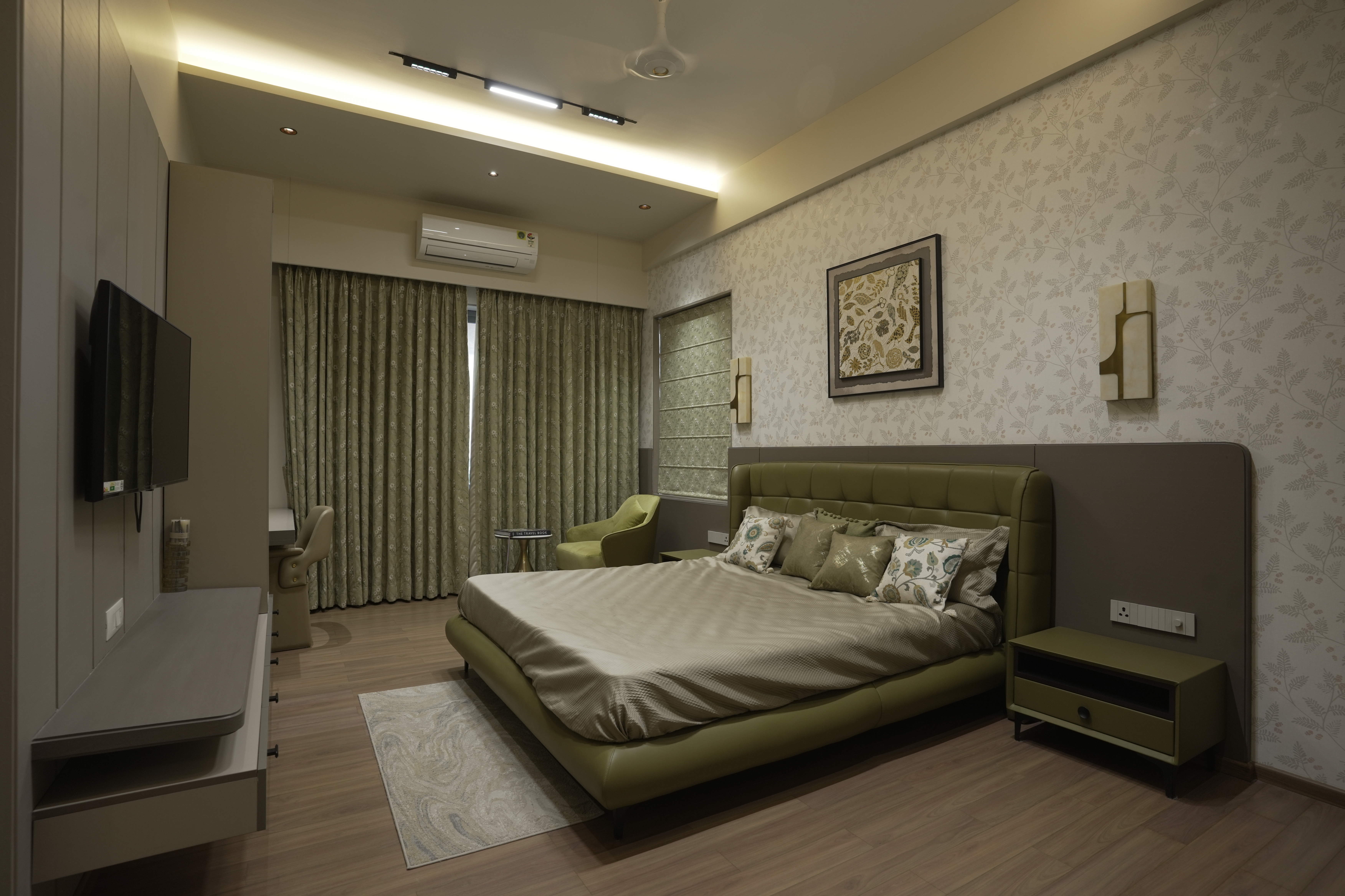 Spacious 3.5 BHK living and dining area in luxury apartments near Wardhaman Nagar, Nagpur