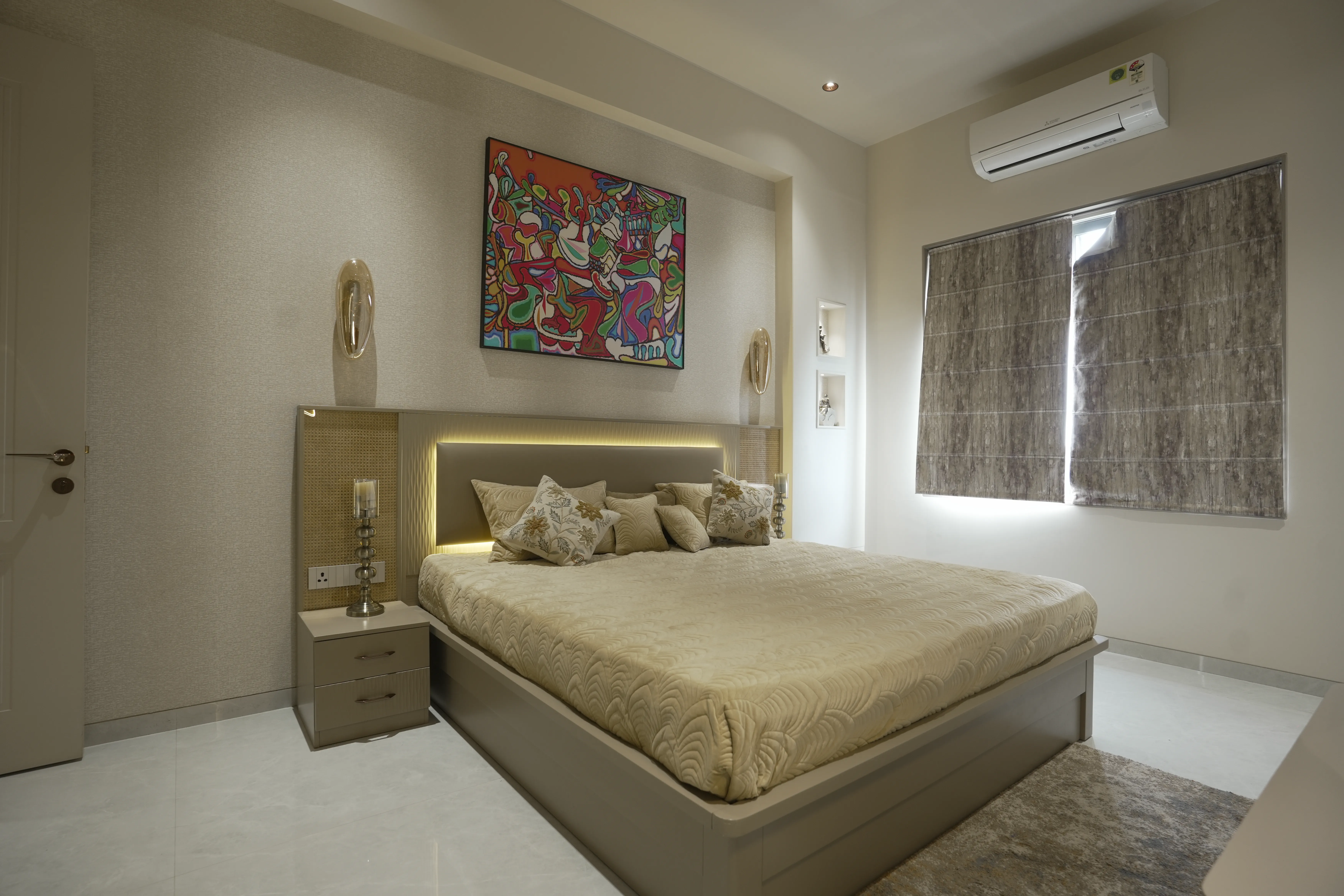 Premium vitrified tile flooring in a Majestic Sky Bungalow 3.5 BHK apartment, Wardhaman Nagar Nagpur